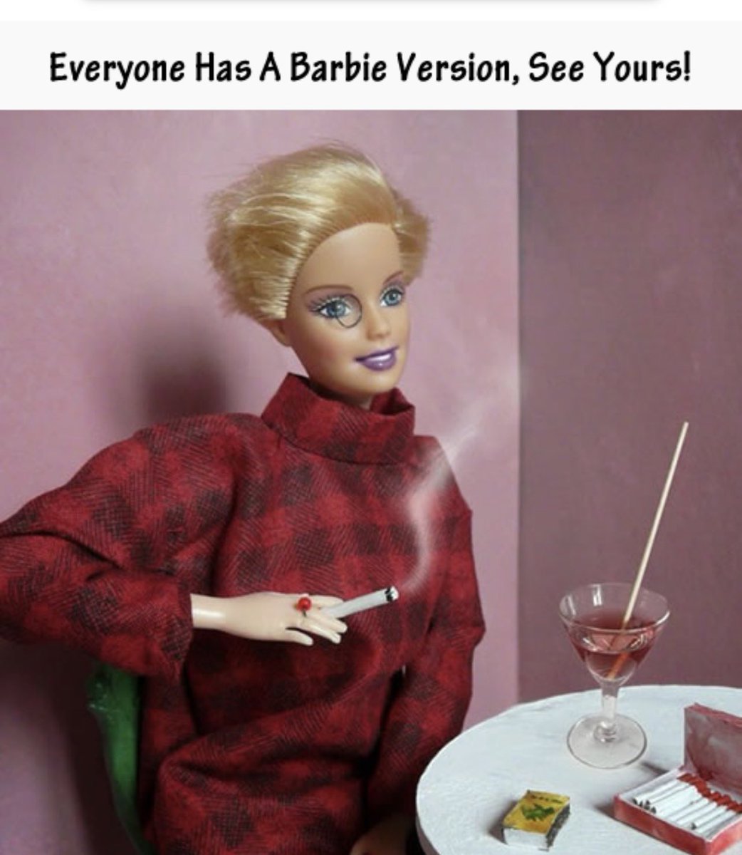BlowsMaryjane's tweet photo. Just change hair colour then Moi! #smoking #barbie #cigs https://t.co/T3RO1Nu8bk
