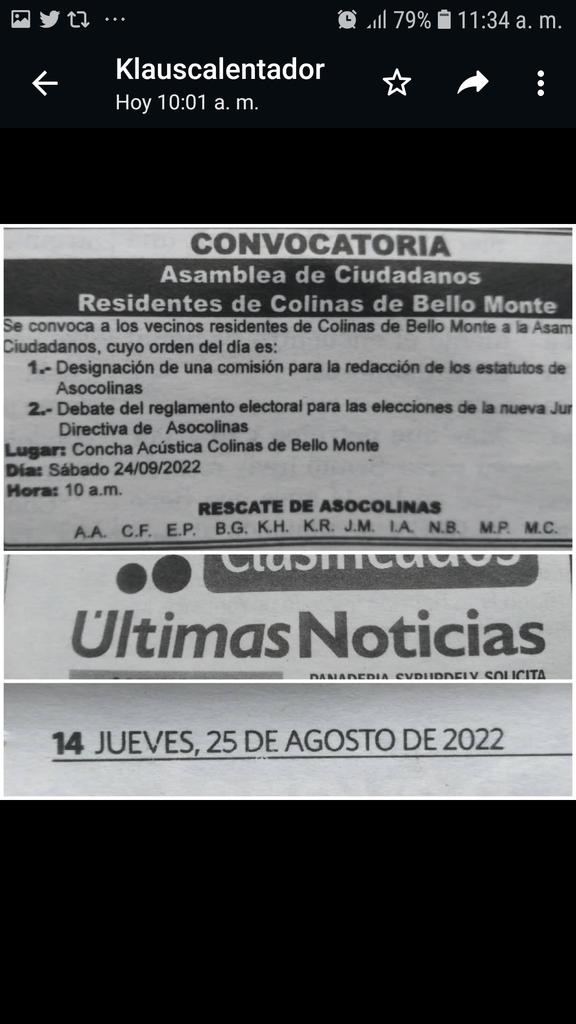 leonorgedeon's tweet photo. ASAMBLEA DE CIUDADANOS EN https://t.co/Z0kyeV0bQS BELLO MONTE.@lavozcolinera @NotiColinero @ColineroCBM @ColineroCBM @Baruta_Activa Asiste. Por la renovacion justa y LEGAL de ASOCOLINAS. https://t.co/lk1qufCpdV