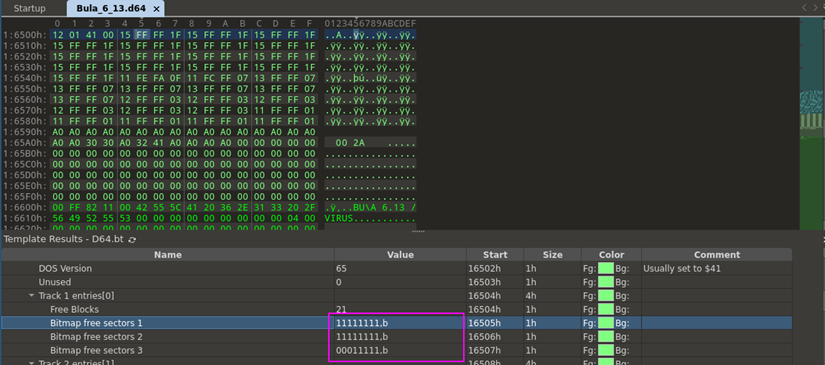 red5heep's tweet photo. Following up my Bu£a Virus analysis (https://t.co/keEwspgmzY) the 010 Editor Template for inspecting D64 disk images has been published on the repository...
#RetroGaming #retromalware https://t.co/FNhJrIzEfk