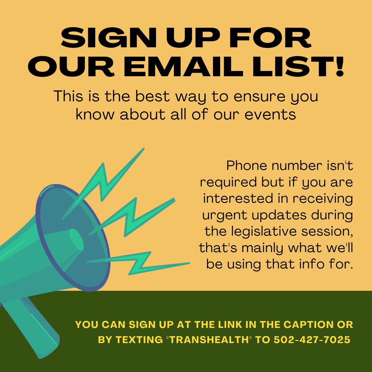 kytranshealth's tweet photo. Sign up for our email list!
You can sign up at the link below or by texting "transhealth" at (502)-427-7025
https://t.co/2oR5SftdRz
#transhealth #queerky https://t.co/G2sebL6zdZ