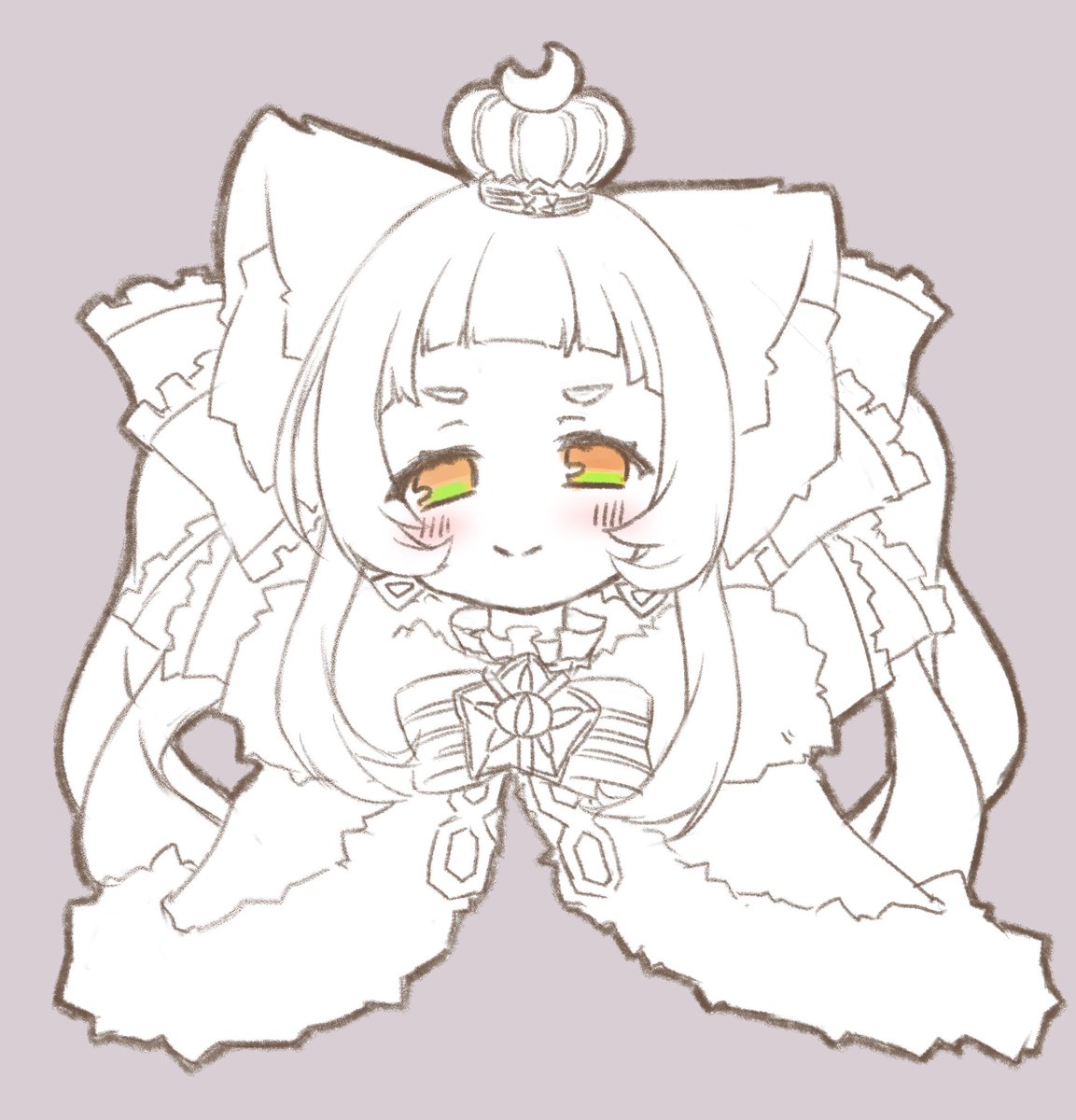 紫咲シオン 「シオンちゃん  #シオンの書物 」|瓜生さんごのイラスト
