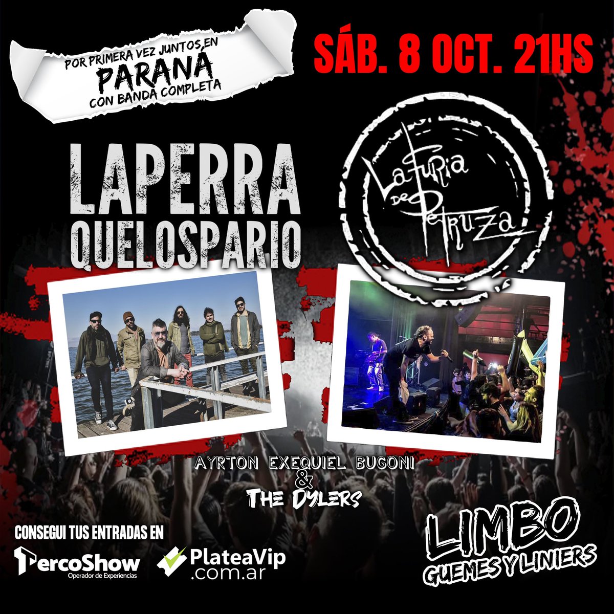 Octubre de Gira junto a <a href="/FuriaDePetruza/">La Furia de Petruza</a> 
Resistencia - Paraná
Viernes 7 y Sábado 8 de Octubre