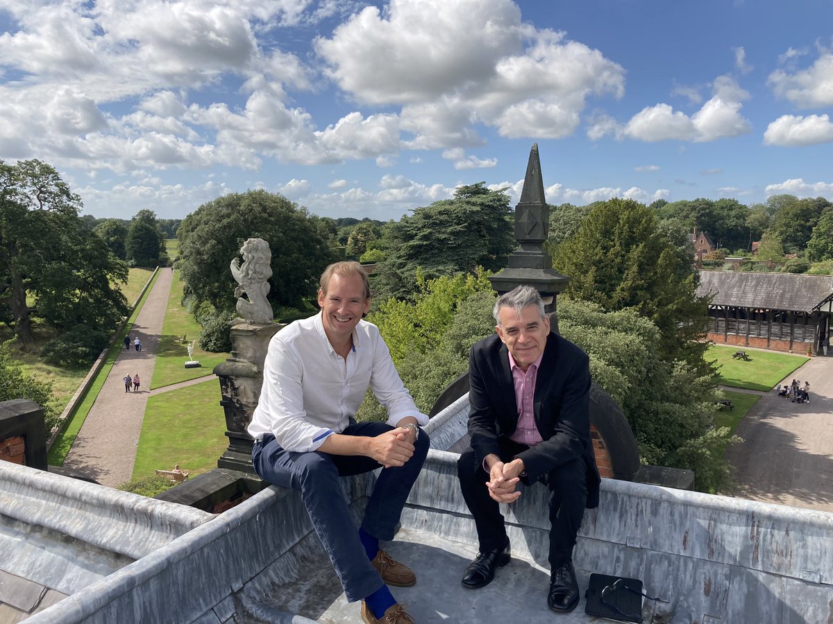 Ben_CowellDG's tweet photo. Superb to welcome Shadow Heritage Minister @JeffSmithetc to @ArleyHall today, to meet with owner Rowland Flower. A truly amazing and very busy place - with an excellent and hard-working team. The view from the roof was a special treat.@Historic_Houses https://t.co/3oORpSyQfX