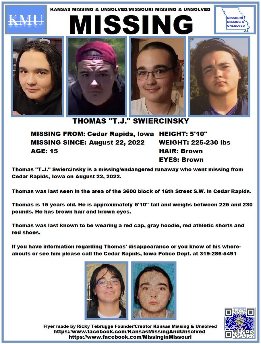 KansasMissing's tweet photo. #MissingPerson #Missing PLEASE RT/PRINT/POST!!! MISSING FROM CEDAR RAPIDS, IOWA!!! #IowaMissing #MissinginIowa https://t.co/GUKYvnAXIE