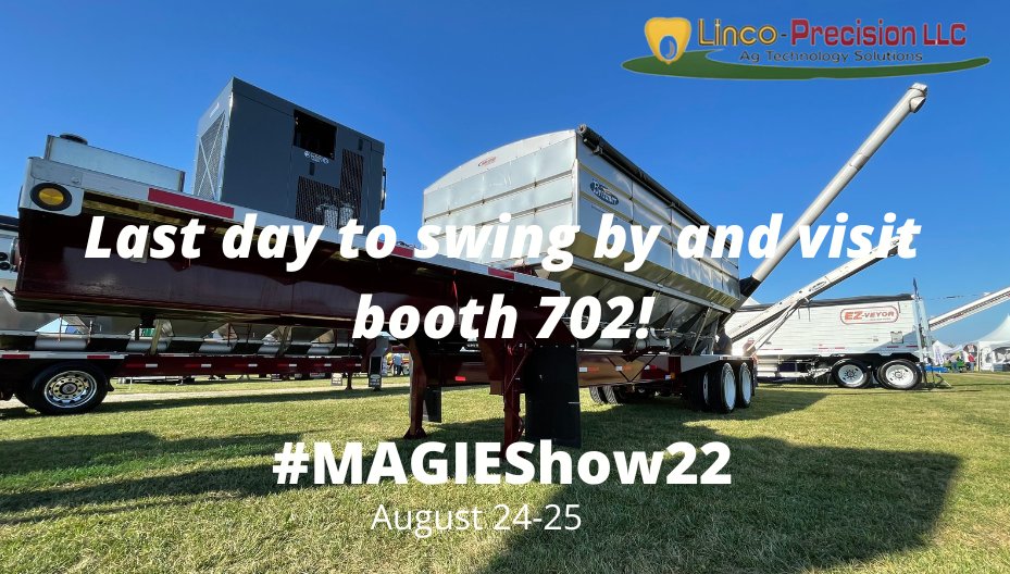LincoPrecision's tweet photo. Last day to come visit #lincoprecision @ booth 702 at the #MAGIEShow22. Here until 2 pm! #ag #agriculture #agriculturebio #agriculture_global #harvesting #agronomy #farmer #agricultureworld #farming #agricultureworldwide #agriculturelife . https://t.co/NB0O5y3GQP