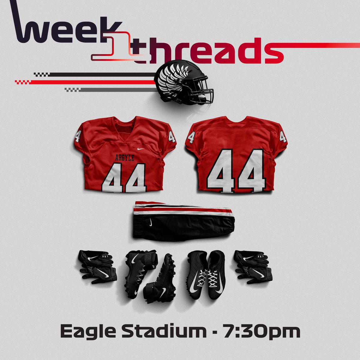 argylegridiron's tweet photo. Game Day Eve! 

#NEXT I #txhsfb https://t.co/9WBmSyluaN