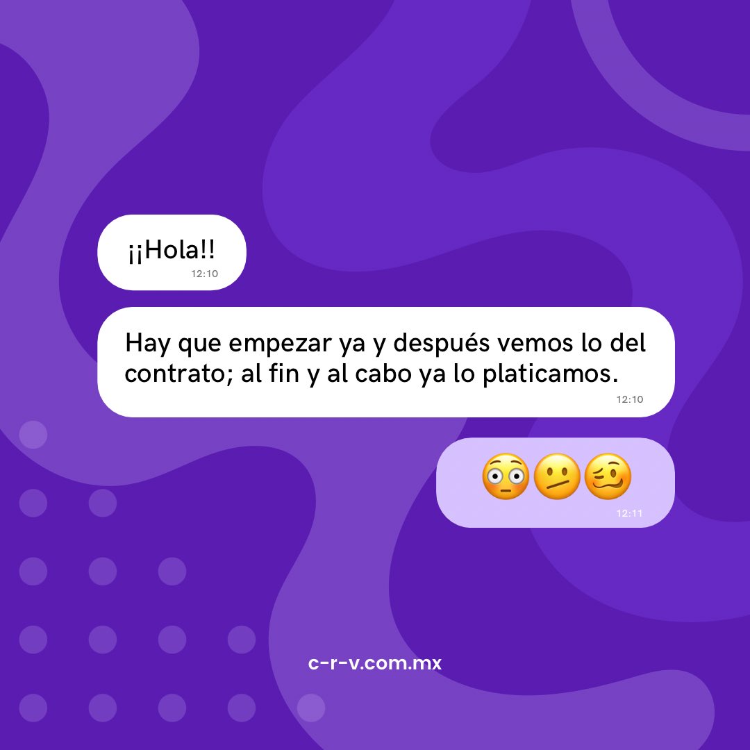 crv_lea's tweet photo. En tu vida y en tu empresa, un contrato vale más que mil palabras ✅

📲Contáctanos, nos especializamos en la elaboración y revisión de contratos civiles y mercantiles👩‍⚖️👨🏻‍⚖️

#contratos #civiles #mercantiles #asesoríalegal #empresa #CRVLegal https://t.co/16hli8cQby