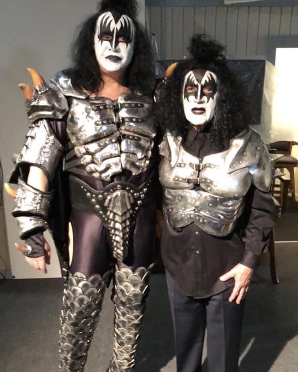 TrebekLife's tweet photo. Happy Birthday #GeneSimmons ✨🎉💀memories of #Jeopardy u and dad #alextrebek #sony #goodtimes https://t.co/KWnDdRMnWX