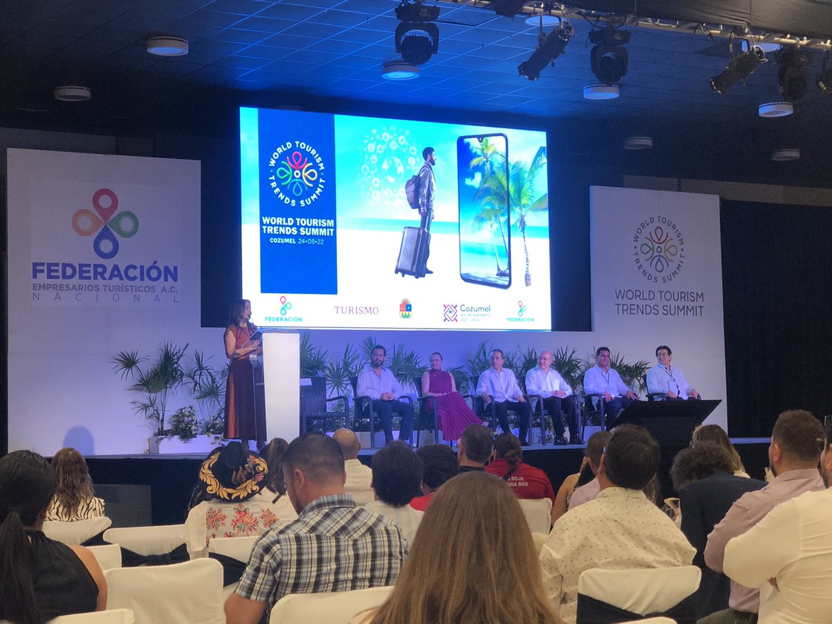 Presenta <a href="/MarCarbajal7/">Mar Carbajal</a> al World Tourism Trends Summit con la posibilidad de que sea un evento/destino. “Este es un proyecto de colaboración” <a href="/feturnacional/">FETURNACIONAL</a> <a href="/FETURQROO/">FETURQROO</a> 
#wttscozumel