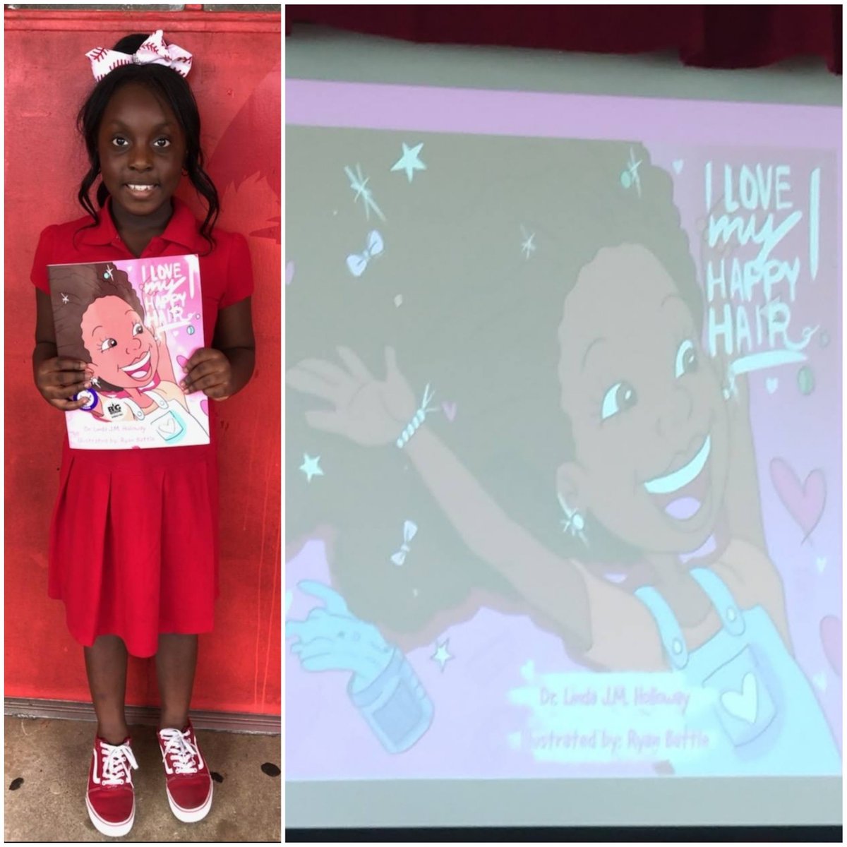 MPSAL's tweet photo. Thank you to Dr. Linda J.M. Holloway, who brought a message of self-love and empowerment to Dannelly Elementary as she read her book “I Love My Happy Hair” to third-graders! #MPSRising #LetsGetIt https://t.co/6OHT5cM26L
