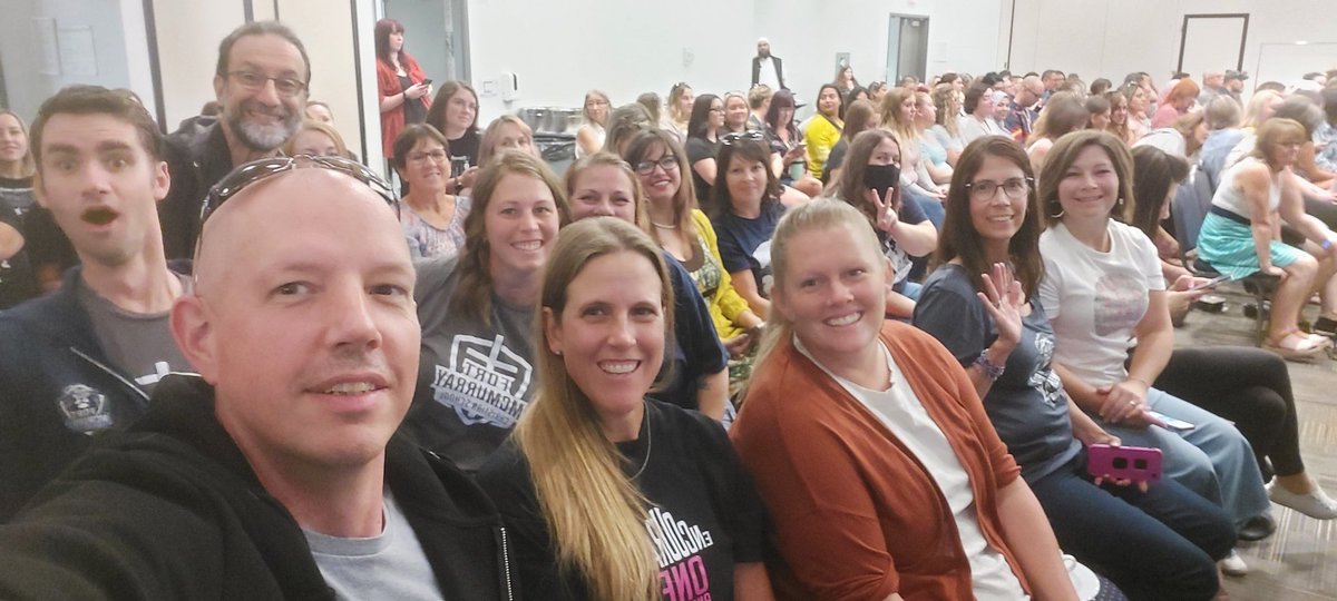 <a href="/ChristianFMPSD/">FM Christian School</a> team at our welcome back event with photo bomb by friend and neighbor <a href="/WaleedNaj/">Waleed Najmeddine</a> from <a href="/TimberleaSchool/">TimberleaSchool</a>! Looking forward to a great year doing what's best for students 😊

<a href="/FMPSD/">Fort McMurray Public School Division</a> #WelcomeBackFMPSD