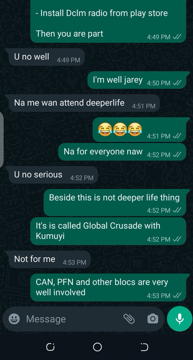 TheophilusAO_'s tweet photo. Me schooling a friend about @TheGCKHQ 
#GlobalCrusadeWithKumuyi
#TheTriumphantPower

#DLconversations https://t.co/aLOLCxuETU