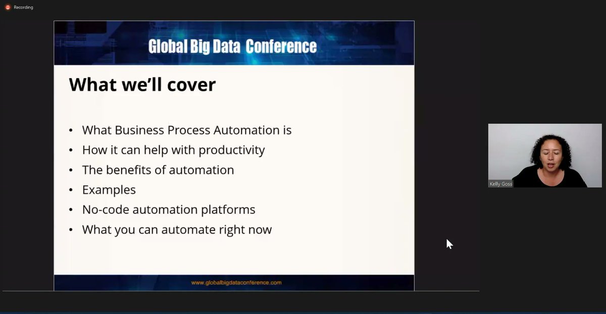 bigdataconf's tweet photo. Great start by Kelly Goss, Founder #Solvaa on "The power of no-code automation apps" at #Day 02 Global #LowCode and #NoCode Virtual Conference Aug 25th. https://t.co/QNUy9l2KW1