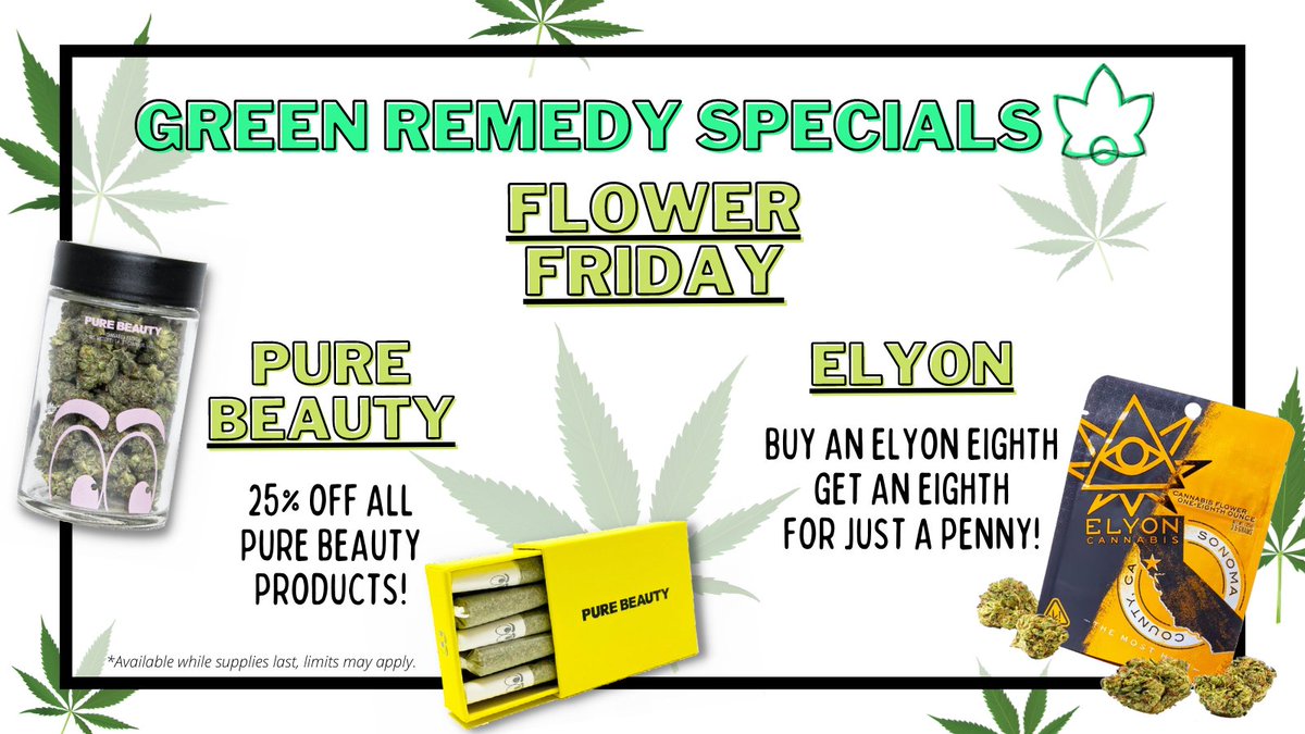 GreenRemedyCA's tweet photo. @FoxworthyFarms And if that wasn’t enough, we’ve got Pure Beauty and Elyon bringing you some sweet savings of their own! https://t.co/gOBWyEEasM