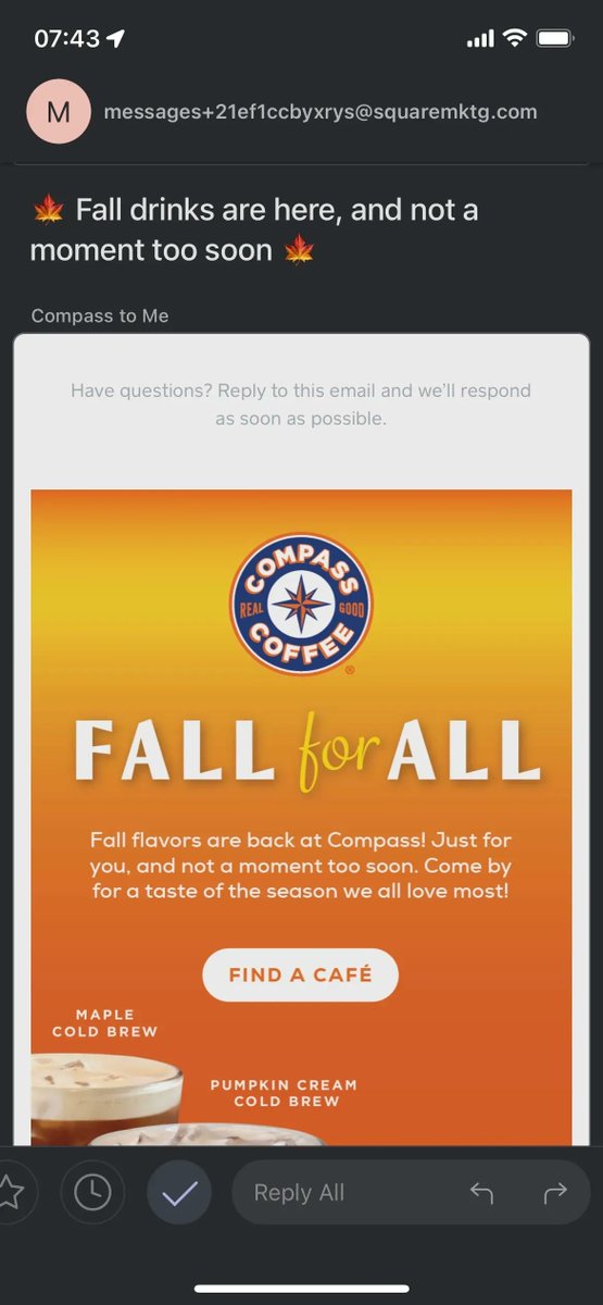 It's never too early for PSL <a href="/CompassCoffeeDC/">Compass Coffee</a>, and never too early for a better  🥞 
1️⃣ CDP to merge dtc+in-store profiles
2️⃣ Leads to a better ESP &amp; engagement tool
3️⃣ Leads to localized targeting
Outcome? T< 60, drop this on me and I'll be sprinting to that maple latte