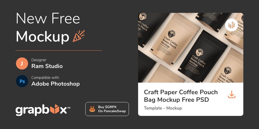 grapboxnet's tweet photo. New Free Mockup by #ramstudio
Download Free: https://t.co/qGWJsUGih4
Designer: https://t.co/FcszUuvCHY
#freebies #mockup #packagingmockup #craftpaper
Buy GRPX: https://t.co/NHUEcNBYod
#grapboxtoke $grpx $bnb $move $busd #Bscgem https://t.co/PpsMrPFR2a