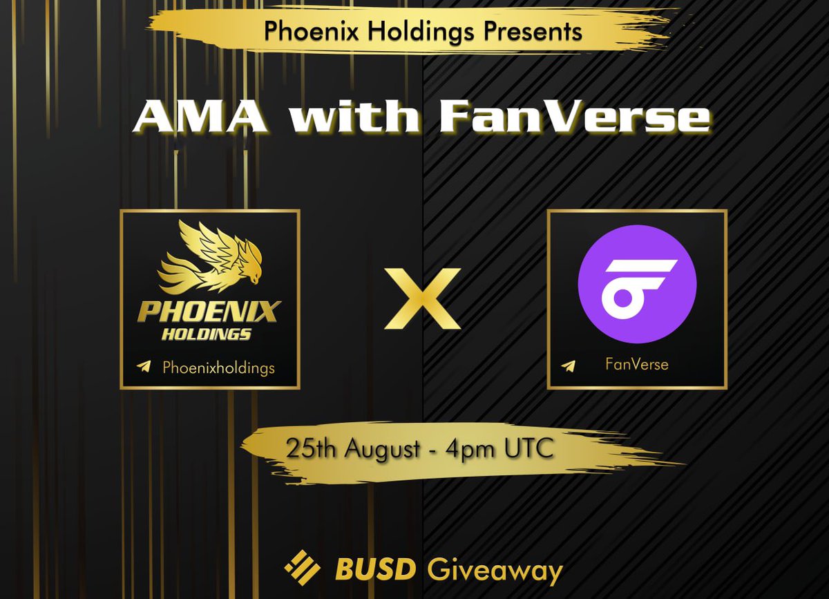 Phoenix_holding's tweet photo. Join our AMA with @fanverse 

#launchpad and #NFTMarket in one #BULLISH 

With #staking you can earn #ETH and #FANV 🥰

#BUSD #Giveaway during AMA 🥰 https://t.co/9pIuGWnYHe