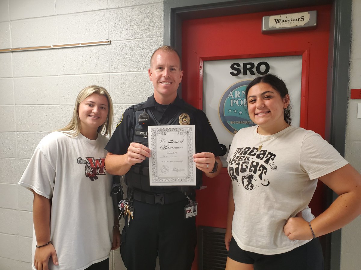Shoutout to Officer Wilson who was recognized as our SRO officer of the month! <a href="/salsmanj/">Joe Salsman</a>