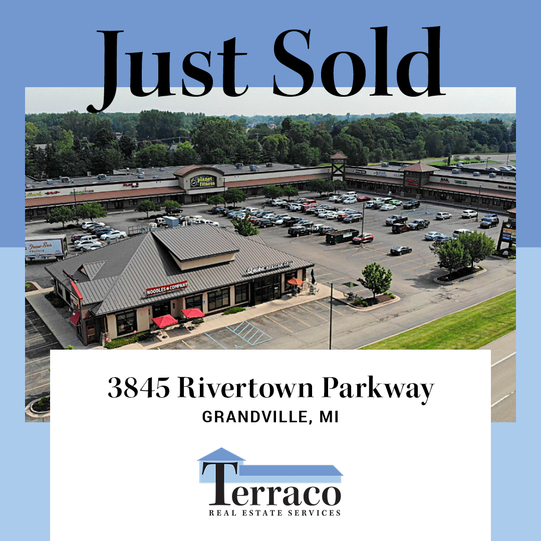 Terraco recently sold 3845 Rivertown Parkway in Grandville, MI. The center performed very well during our 6+ years of ownership. We welcome inquiries regarding potential trade properties in Florida or Arizona.