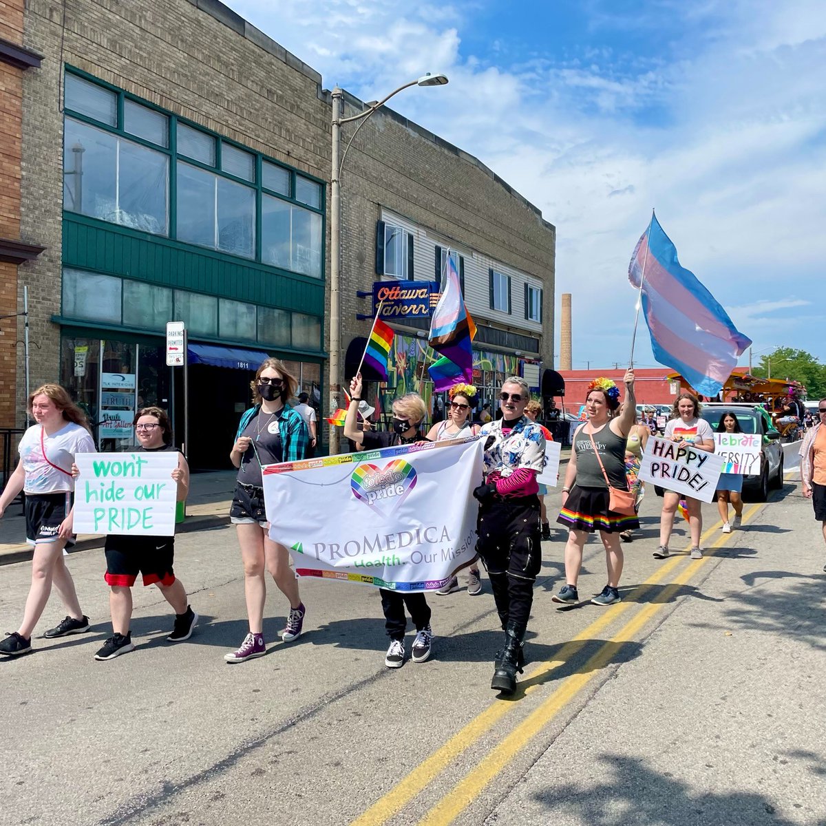 ProMedica employees from the Toledo headquarters participated in Toledo Pride this weekend! We work every day to ensure ProMedica is an equitable place for our patients, members, residents, visitors, and employees, and celebrating our diversity is core to that mission.  #pride 🏳️‍🌈