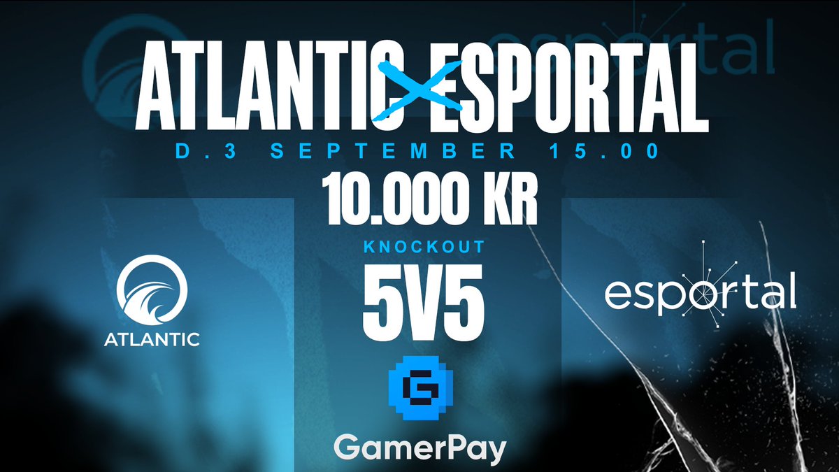 Esportal Danmark (@esportaldk) on Twitter photo 🏆ATLANTIC X ESPORTAL - 5V5 TOURNAMENT🏆
Sammen med <a href="/AtlanticDK/">Team Atlantic</a> har vi arrangeret en ny turnering med hele 10.000DKK i puljen!
Har dit hold hvad der skal til for at vinde?
esportal.com/tournament/352… 🏆ATLANTIC X ESPORTAL - 5V5 TOURNAMENT🏆
Sammen med <a href="/AtlanticDK/">Team Atlantic</a> har vi arrangeret en ny turnering med hele 10.000DKK i puljen!
Har dit hold hvad der skal til for at vinde?
esportal.com/tournament/352…