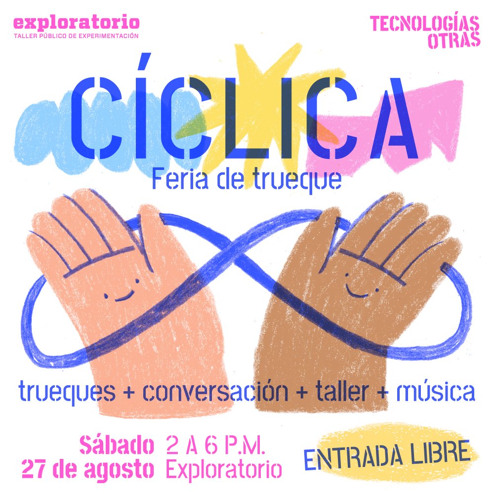 Exploratoriomde's tweet photo. ¡Les esperamos!
📆 Sábado 27 de agosto
🕐 2 a 6 PM
📍 Exploratorio - Taller Público de Experimentación del Parque Explora
Entrada libre
Apoya: @parqueexplora
#Ciclica #medellin #agendacultural #exploratorio #trueque https://t.co/dcFbMbSINi