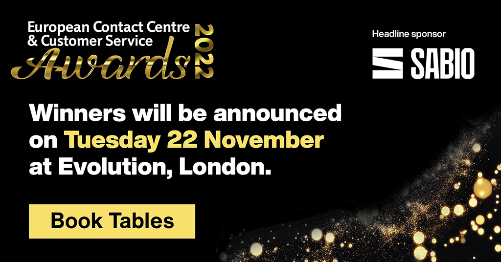 ecccsa_awards's tweet image. Tickets are now on sale to attend the exclusive European Contact Centre &amp;amp; Customer Service Awards Evening taking place on Tuesday 22 November 2022 at Evolution, in Central London. Book your tables here: ecccsa.com/awards-evening/
#ecccsa @sabiosense