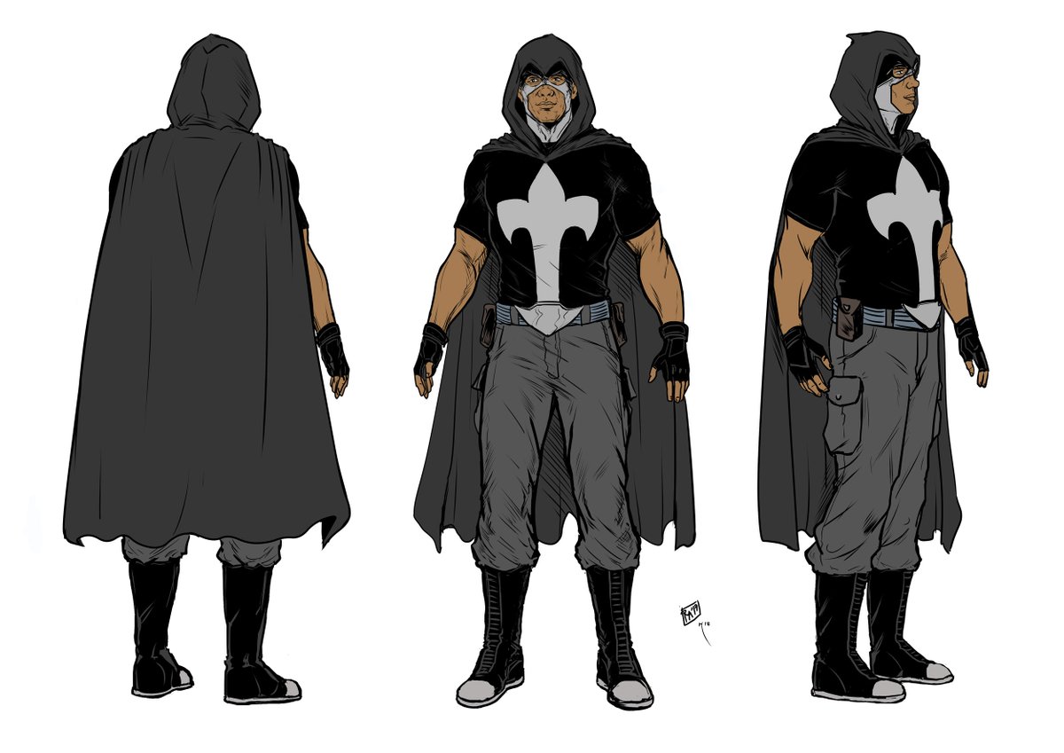 HumidPress's tweet photo. For this month's Sketchbook Jambalaya here's what might have been an excerpt from an imaginary Official Who Dat Handbook of the Humid Universe. 
In reality it's a very cool turn around of the Saint of the Parish drawn by Rully Akbar. https://t.co/d5P6iBUXhf