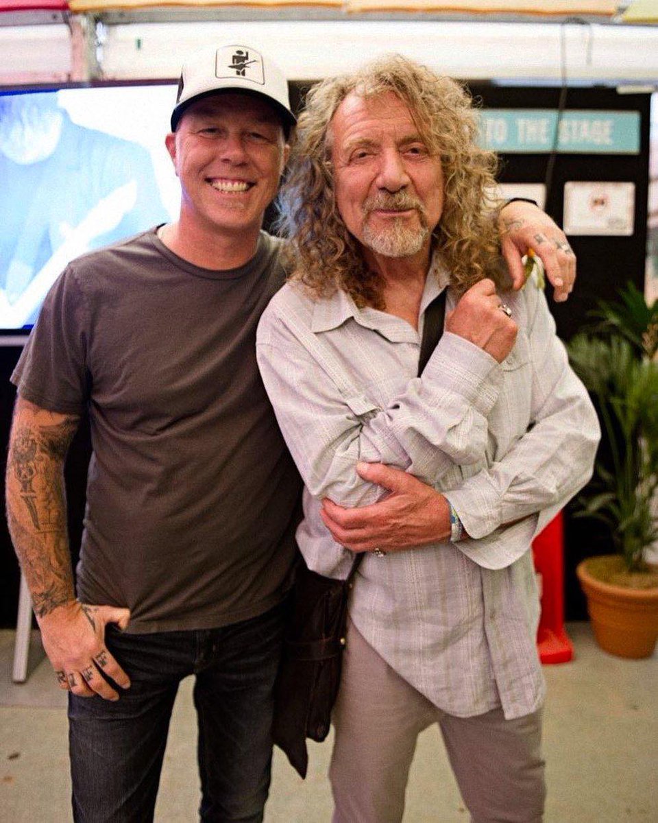 rocknrollgarag1's tweet photo. Heaviness represented in one photo: James Hetfield (Metallica) and Robert Plant (Led Zeppelin)! https://t.co/62fba4v10m