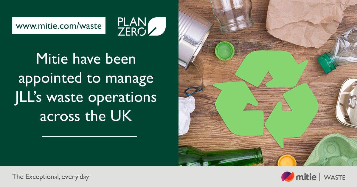 MitieWaste's tweet photo. Mitie are proud to announce that we have been appointed to handle JLL’s waste operations across the UK.

We will support JLL’s goal to reduce CO2 emissions by using our ‘Resource not Waste’ philosophy, as well as increasing the firms recycling rates. 

https://t.co/QgKULSihi9 https://t.co/4k3QITgYuE