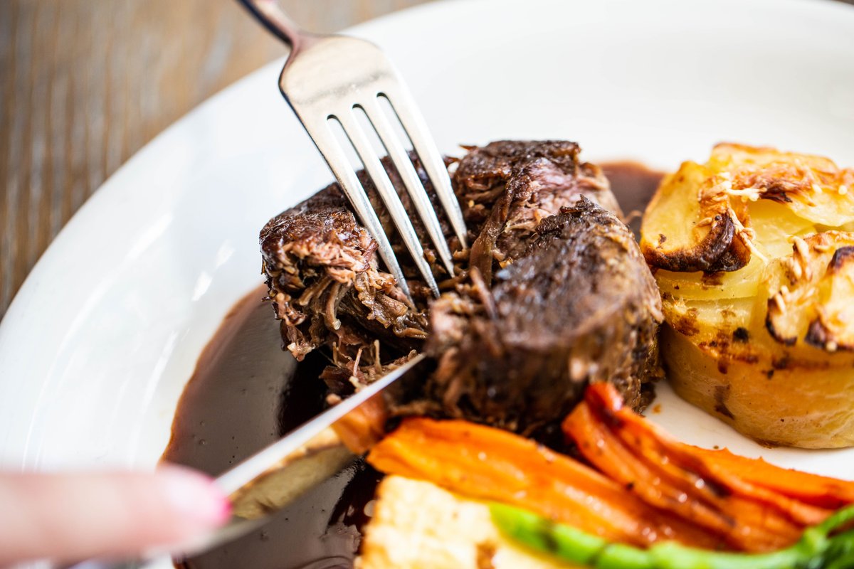 Order of the day? Sunday Roast at The Refectory... Slow-cooked beef blade or roasted pork loin, both served with amazing Yorkshire puddings, roasted potatoes and seasonal vegetables - decisions, decisions! Book online to grab your spot! bit.ly/3dPlZcD