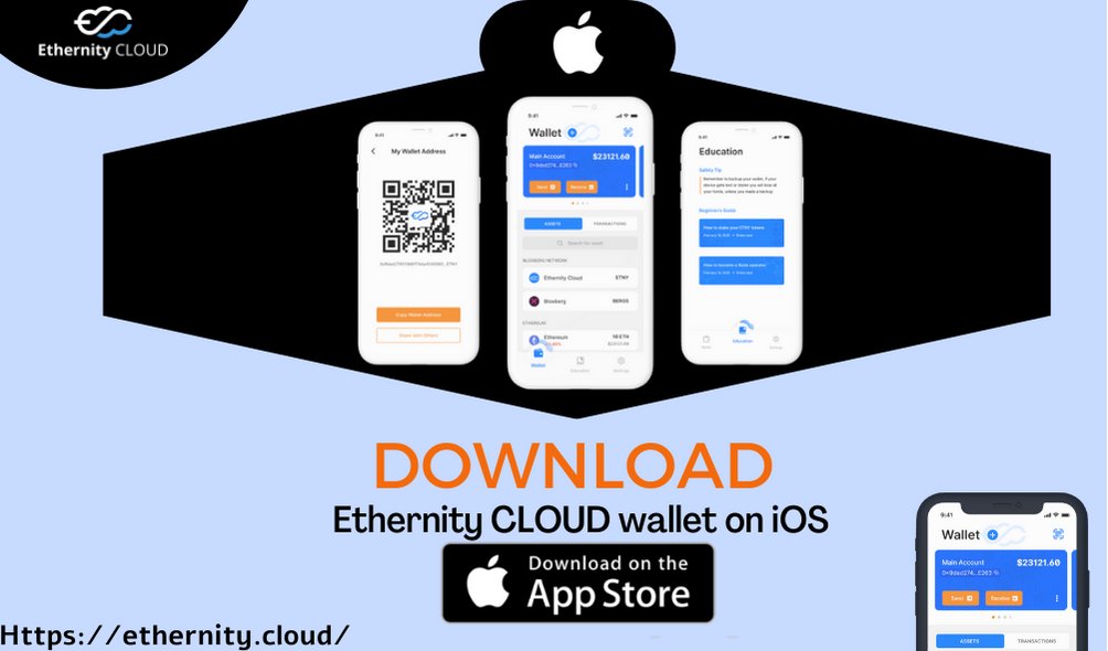 Iam_ogomzz's tweet photo. Ethernity CLOUD allows cloud software to be run as decentralized cloud applications, offering #privacy &amp; #confidentiality to its users. 

Download the iOS Wallet on Appstore. 

#EthernityCLOUD #IOSwallet #web3 #ETNYcommunity

Join our community: 👉https://t.co/ktF8qfyfKJ https://t.co/ol2DWj9upV