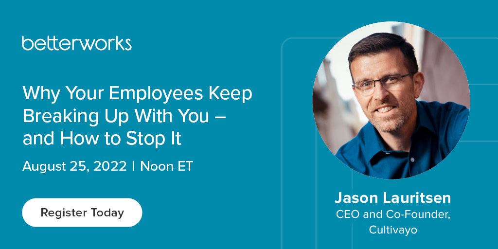 Betterworks's tweet photo. "Work is about way more than a paycheck for employees. Work is a relationship." - @JasonLauritsen

#BetterworksThoughtLeaders https://t.co/Wx7C2UGuos