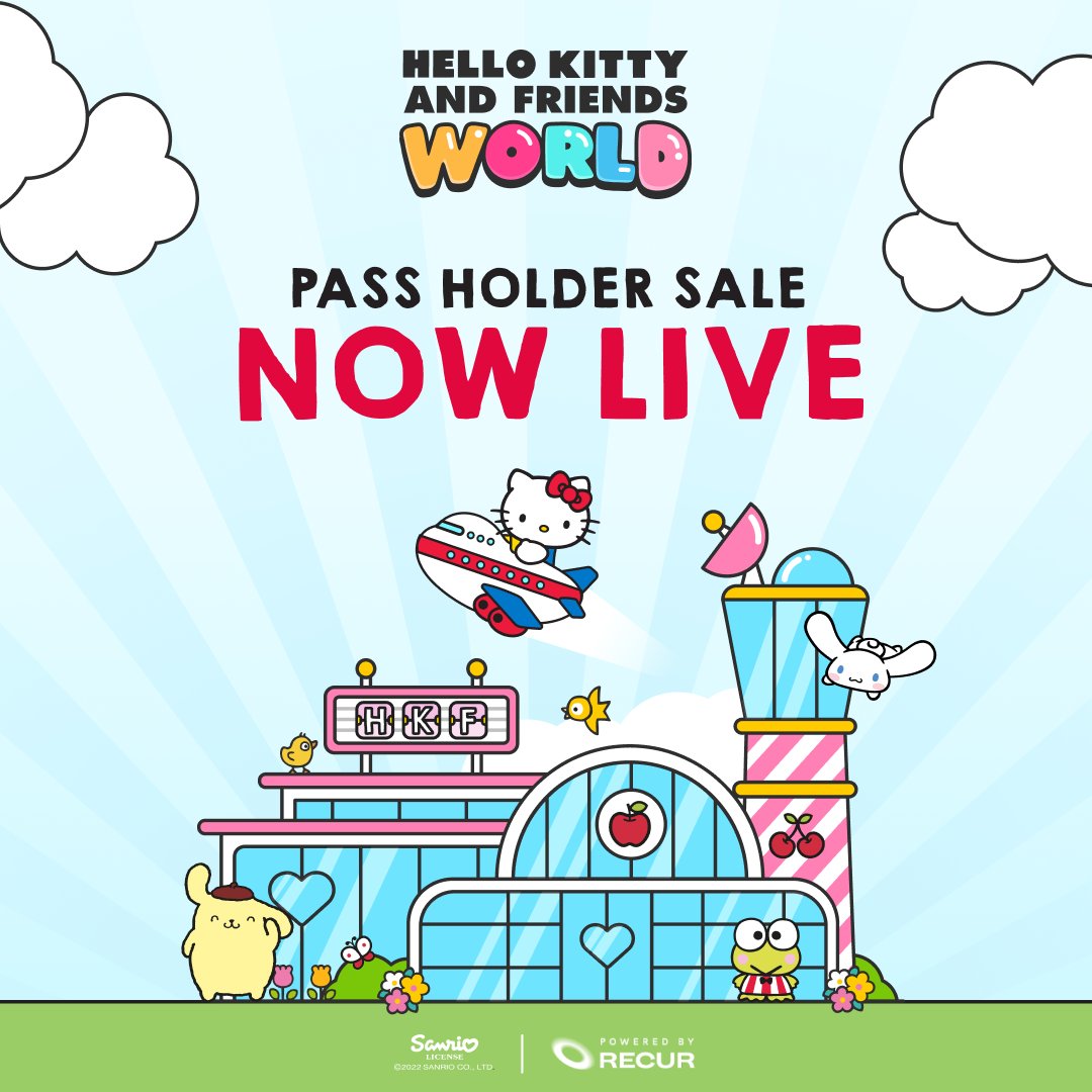 RecurForever's tweet photo. RECUR Pass Holders, you're cleared for takeoff! ✈️

The #HelloKittyandFriendsNFT Pass Holder Sale is now LIVE! 🎀

Grab your Suitcase(s) while you can, they might go quick! 🤗💖

https://t.co/K3SaSDUkMd https://t.co/Kjn1po97rw