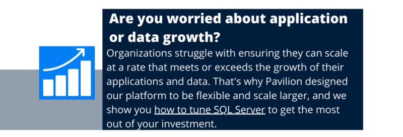 PavilionData's tweet photo. Is your SQL Server storage solution limiting the growth rate of your apps and data? Pavilion's enterprise-grade platform enables customers to scale at a rate that meets or exceeds their growth and helps them to maximize their ROI. Learn how here: https://t.co/HFgxQX2mA6 https://t.co/at1BnC2ci9