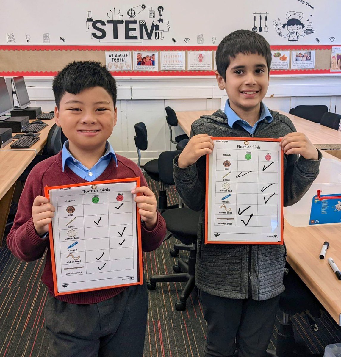 StCharlesGla's tweet photo. The boys in Mull were learning all about #FloatingAndSinking with Miss Burke in our #STEMSuite today. @TeachingSTEM https://t.co/LTpIL3nG3Q