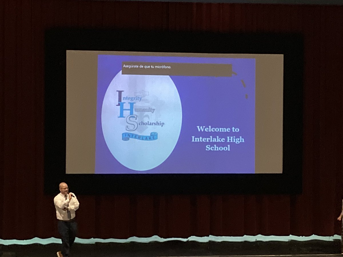kellyaramaki's tweet photo. Deep breath. I’m a dad of a high schooler. #9thGradeParentOrientation #InterlakeSaints #NotFreakingOut https://t.co/QQwzSnsuP5