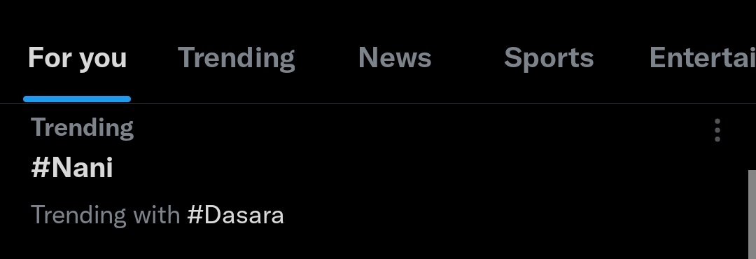 nanifansclub's tweet photo. Both #Dasara and #Nani tags trending National wide from past 2 hours 💥

Tomorrow will be 🥁🔥 
**11:11**

@NameisNani https://t.co/ByGXcnZNgT