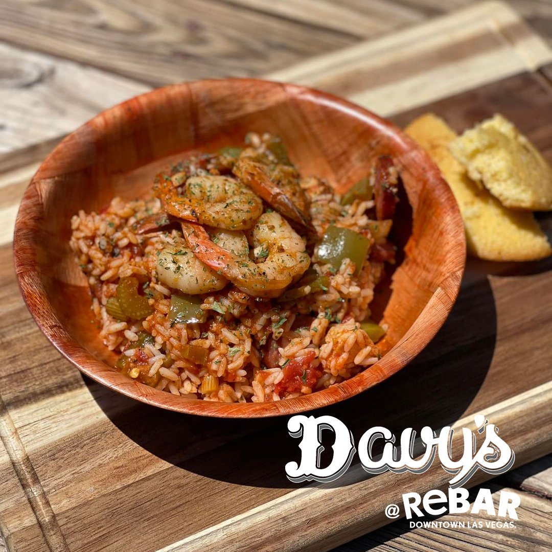 Chef's Special this week (or until we run out): Davy's Jambalaya!!

Lunchtime starts at noon, with FREE PARKING in the Arts District until 1pm!

<a href="/davys/">Davy Souza</a>.lv #rebarlv #getdrunkandbuyshit #davyslv #dtlv #dtlvartsdistrict #mainstreet #lasvegasmainstreet #lasvegas  #mysterybeer