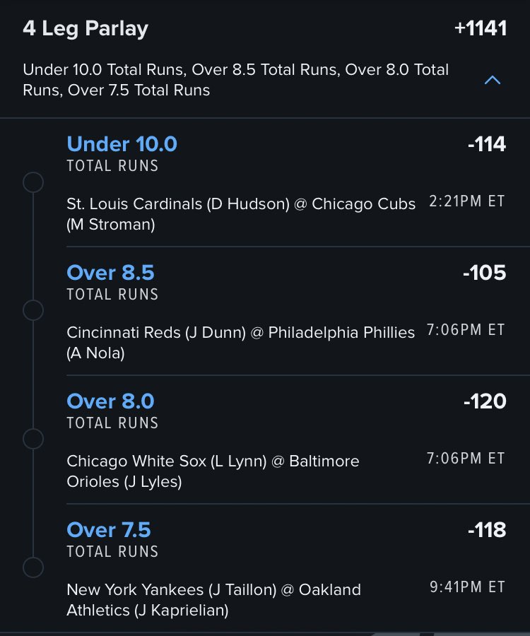 jdb_bets's tweet photo. long shot for today #baseballbet https://t.co/YdjmjfrCIG