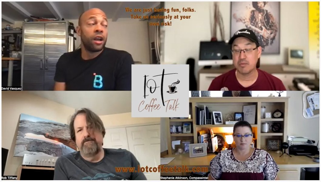 IoT Coffee Talk #iotcoffeetalk (@iotcoffeetalk) on Twitter photo #iotcoffeetalk ☕ Episode 118 baby!
"David, Leonard, Rob, & Stephanie talk about the fact that there is no such thing as a miracle, just grit & the will to grind it out."
youtube.com/watch?v=Qq_U-B… <a href="/ebizexec/">Leonard Lee</a> <a href="/RobTiffany/">Rob Tiffany</a> <a href="/gy4nt/">Marc Pous</a> <a href="/ConnectThatCity/">SmartConnections</a> <a href="/stephatkins/">Stephanie Atkinson</a> #iot #iiot #iotcommunity #iotcoffeetalk ☕ Episode 118 baby!
"David, Leonard, Rob, & Stephanie talk about the fact that there is no such thing as a miracle, just grit & the will to grind it out."
youtube.com/watch?v=Qq_U-B… <a href="/ebizexec/">Leonard Lee</a> <a href="/RobTiffany/">Rob Tiffany</a> <a href="/gy4nt/">Marc Pous</a> <a href="/ConnectThatCity/">SmartConnections</a> <a href="/stephatkins/">Stephanie Atkinson</a> #iot #iiot #iotcommunity