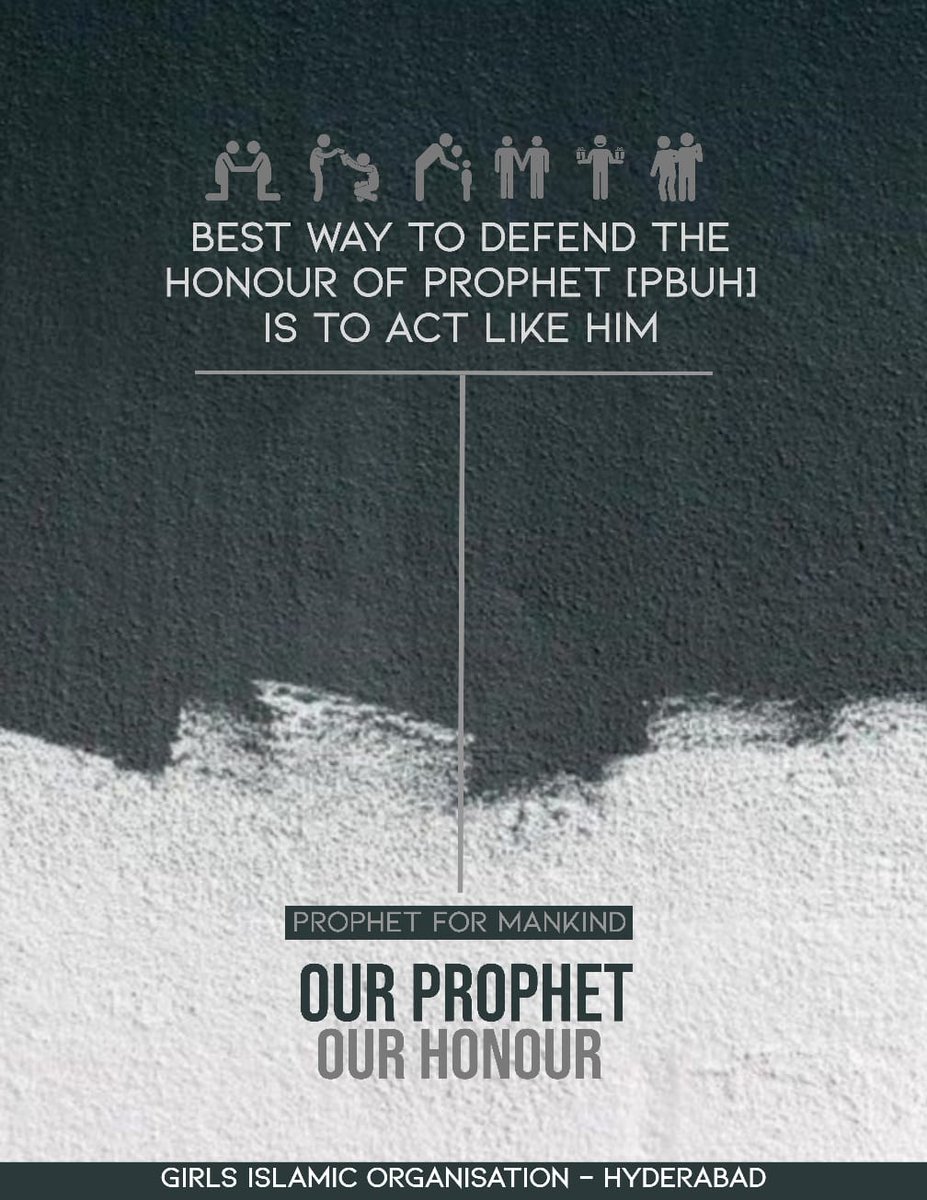 GIOHyderabad's tweet photo. He taught us to be just &amp; kind
And to feed the poor &amp; hungry
Help the wayfarer &amp; the orphan child
And to not be cruel &amp; miserly
His speech was soft &amp; gentle
Like a mother stroking her child
His mercy &amp; compassion
Were most radiant when he smiled
#ProphetMuhammad 
#Hyderabad https://t.co/EZJWQEQMYj