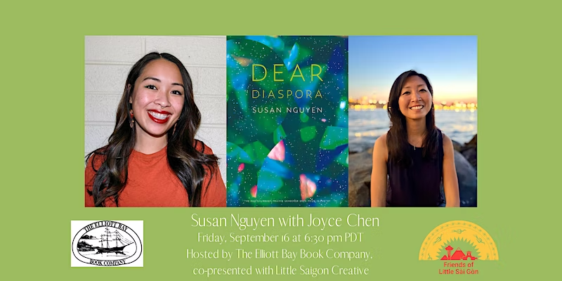 In a few days on Sept 1st.. Dear Diaspora will be turning ONE 🥺This book means so much to me & it's brought such joy to see it out in the world. I'll be celebrating in Seattle on Sept 16 with the help of @joycechenchen @elliottbaybooks at Little Saigon Creative. Come thru! 🥳