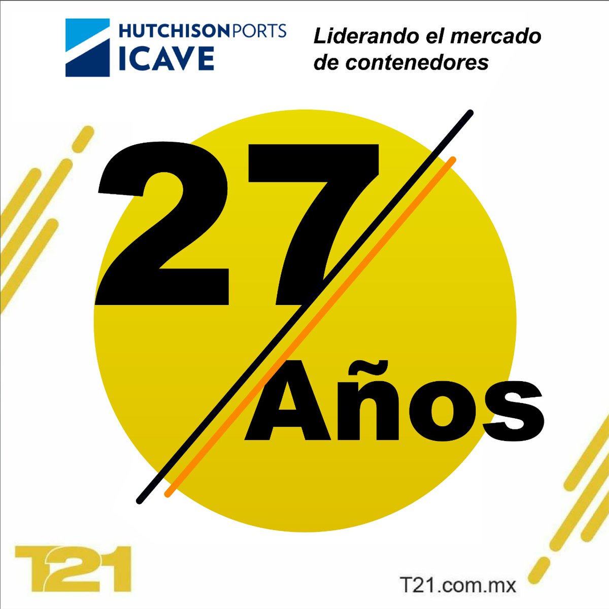 GrupoT21's tweet photo. ⚓ Hoy Hutchison Ports ICAVE se ha consolidado como la Terminal Especializada de Contenedores (TEC) más exitosa en todo el Golfo de México, superando en 2021 el millón de contenedores de 20 pies (TEU) atendidos.
#GrupoT21 #Marítimo #ICAVE #HutchisonPorts #PuertodeVeracruz https://t.co/w9RR00DmDC