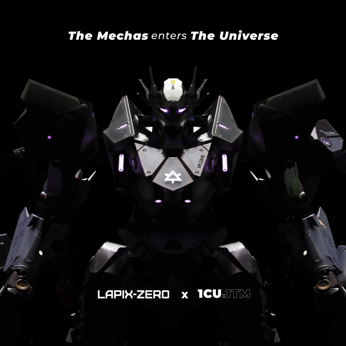 1CUx1TM's tweet photo. We are kicking off #collabs with LAPIX-ZERO. 
Check out the next gen #mecha NFT built by mantissa labs. 
 
WL giveaway awaits!! 🪐

To enter: 
1. Follow @1CUx1TM and @Lapix_Zero  
2. Like &amp; RT
3. Tag a friend

Btw, did we say 1TM is #CollabEngine for creative projects? https://t.co/kovLNDNrU9