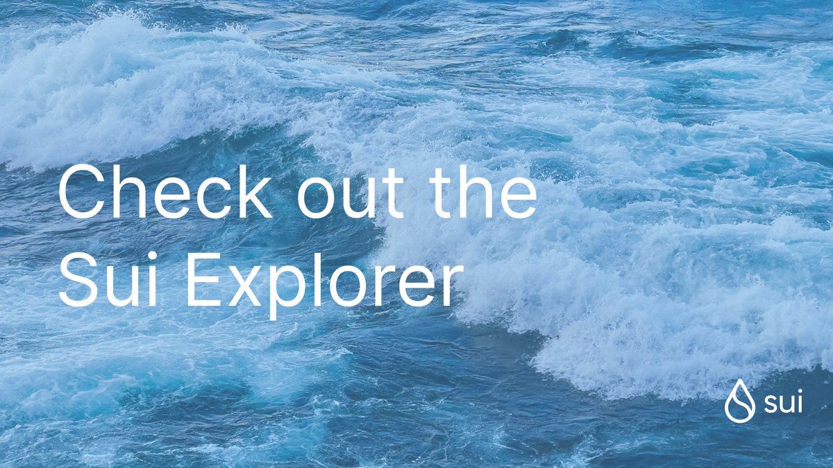 SuiNetwork's tweet photo. We are very excited to introduce our Sui Explorer💧

Discover the vast sea of our ecosystem with this essential tool for browsing on-chain data, rich package detail, and more. Read about it HERE: https://t.co/bcsqPqJy7h https://t.co/kH7QJS49FJ