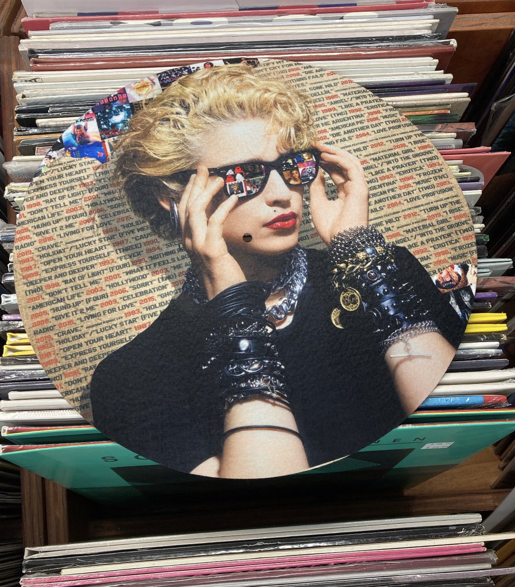Pick up the new MADONNA collection 'FINALLY ENOUGH LOVE: 50 NUMBER ONES' on vinyl or CD and get one of these MADONNA slip mats while supply lasts!