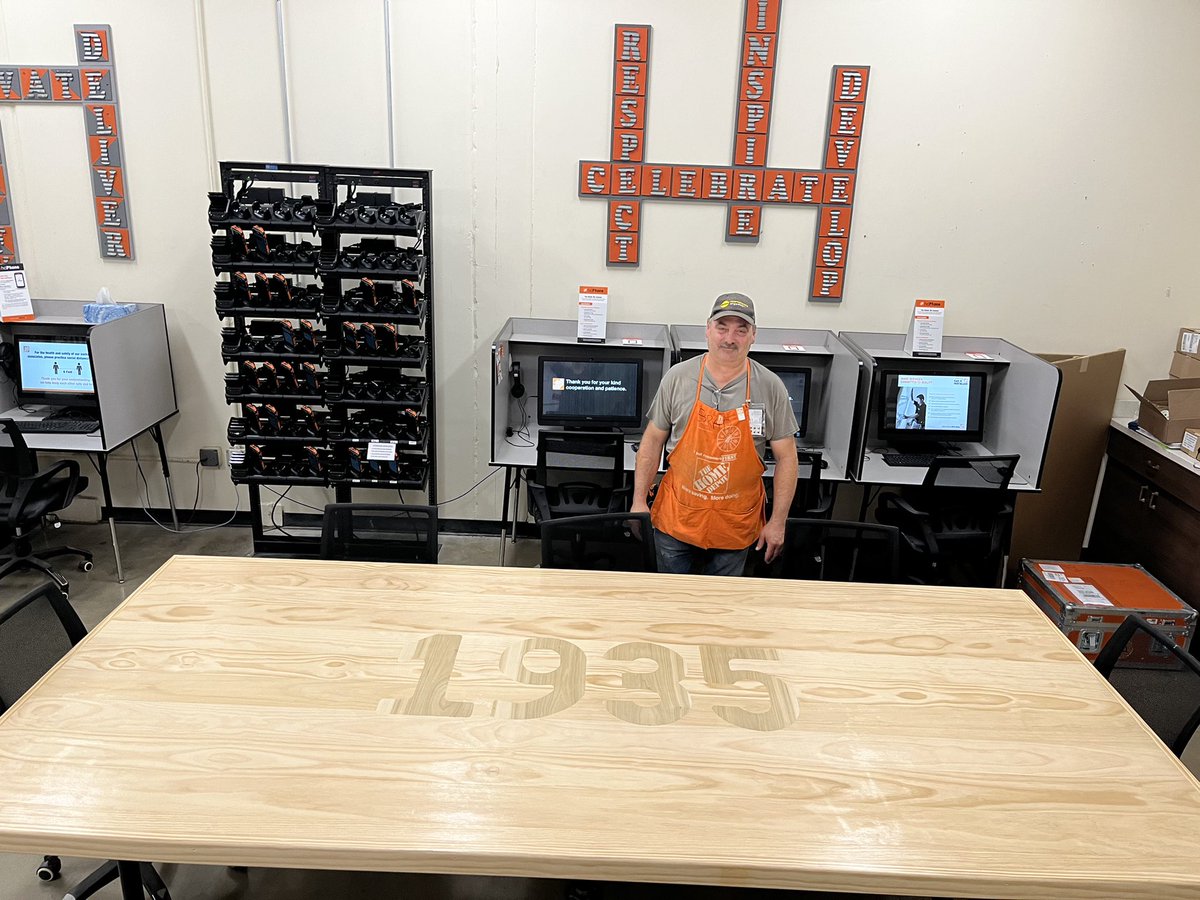Who else has a table like this in their training room? Great spot for our associates to be developed into future leaders. Big shoutout to Brad from receiving for bringing the idea to life!
