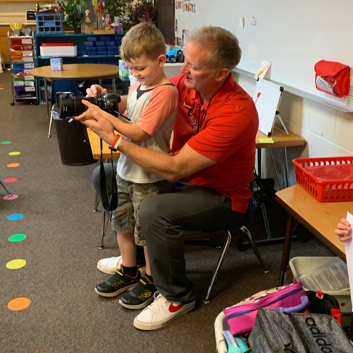 j_craner's tweet photo. 30 years ago I decided to not be a teacher because I didn't like kids. Yesterday, was the first day of the school year at @HPSProud.  I love my job there as the MarCom Director; and the best part of my day is being with the kids! #GoDutch! https://t.co/QZFA9cSudl