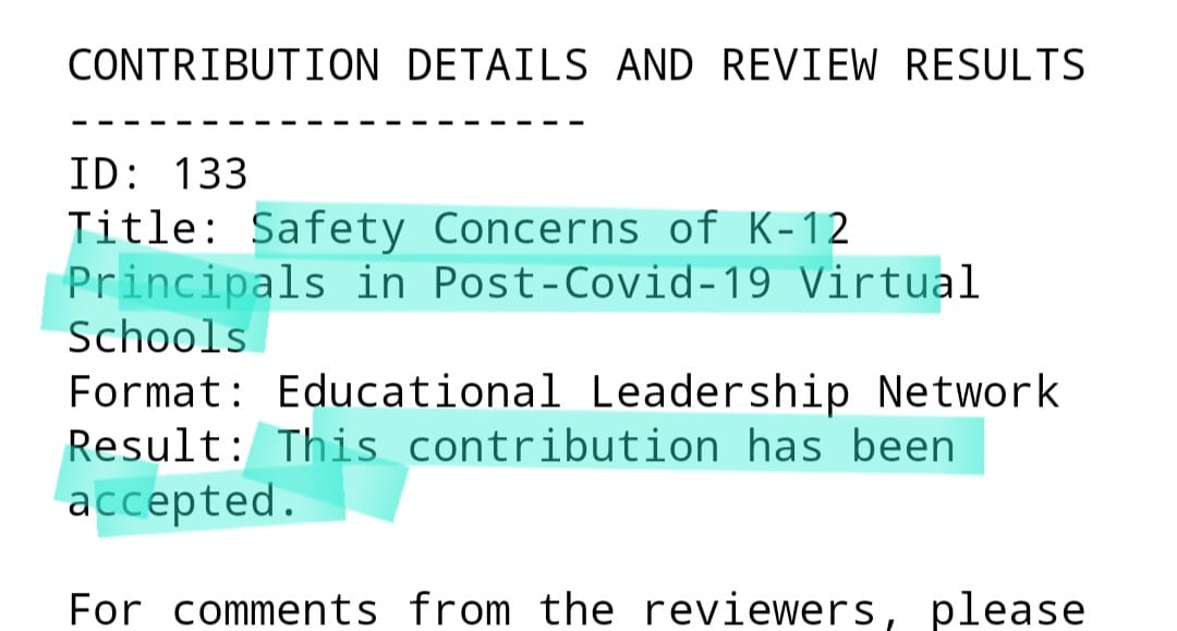 RuthMNielsen's tweet photo. I am so excited to have been accepted to #ICSEI2023 in Chile to present some of the preliminary findings from my #doctoralresearch on #virtualschool #principals! https://t.co/wUKqGSjyqq